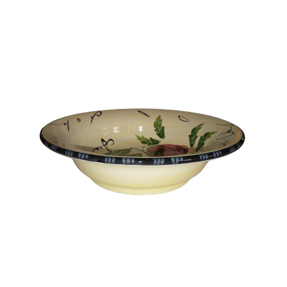 Antica Fornace AFA9 Italian Made Eggplant Pattern Serving Bowl Dinner Party - Picture 1 of 16
